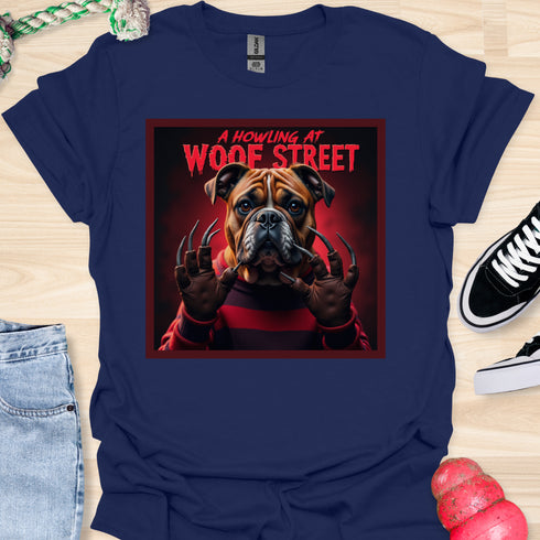 A Howling at Woof Street - Halloween - V4 - Innocent Bulldog, its not me! T-Shirt